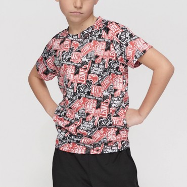 LEONE KIDS patch TSHIRT - red